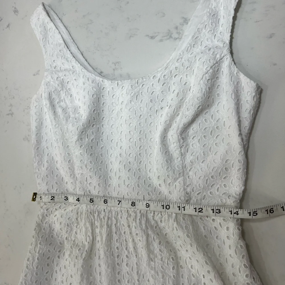 Vineyard Vines Elegant White Lace Mini Dress - Picture 5 of 8
